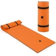 thumbnail image 1 of Costway 3-Layer Tear-proof Water Mat Floating Pad Island Water Sports Relaxing Orange, 1 of 9