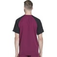 thumbnail image 2 of Dickies Dynamix Medical Scrubs Top for Men Crew Neck DK670, L, Wine, 2 of 5