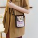 thumbnail image 3 of Bolso de mujer, bolso de moda sencillo, lindo oso, bolso de mensajero para hombro, bolso para teléfono móvil, 3 of 6