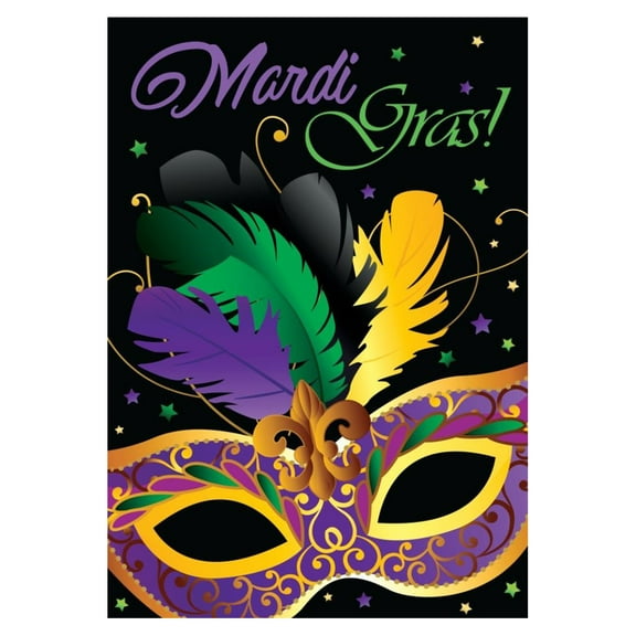 Mardi Gras Mask Outdoor Garden Flag 18" x 12.5"