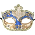 thumbnail image 2 of Accesorio creativo para disfraces de máscara de Halloween, media cara, para fiesta, disfraz de baile de graduación Azul Sunnimix Cubierta de la mascarada, 2 of 7