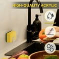 thumbnail image 2 of NiHome Clear Acrylic Kitchen Sink Sponge Holders 2PCS for Sponges, Dishcloths & More - Sleek Modern Look No-Drill Design with Efficient Drainage and Multipurpose Storage,Saves Space & Easy to Install, 2 of 7