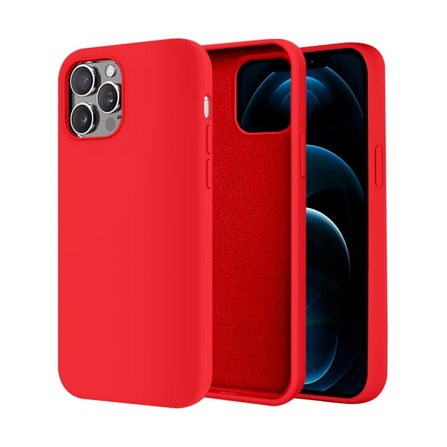 Funda de Protección para iPhone 12 Pro - Sovico - Silicón con Forro de Microfibra