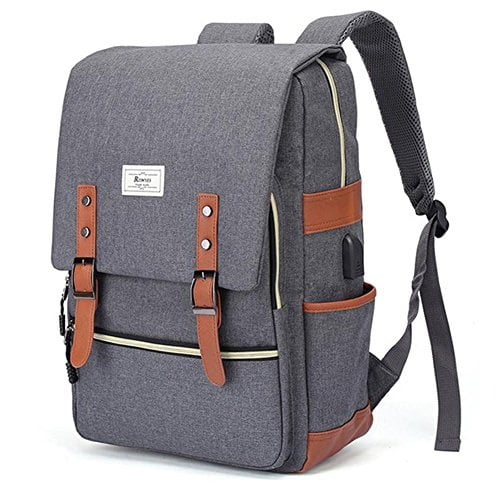 Blue Green Elegant Watercolor Dragonfly College Laptop Backpack Bag with USB Charging Port Computer Business Backpacks for Women Men School Student Casual Hiking Travel Daypack