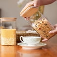 thumbnail image 3 of Juego de 6 Recipientes Herméticos de Cristal con Tapa: Frascos de Vidrio - Tarros de Vidrio con Tapa de Bambú, Hermético para Servir té, Café, 3 of 4