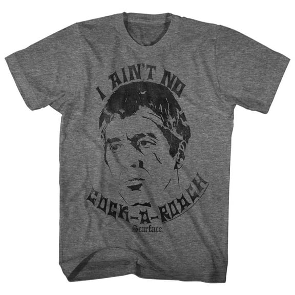 Scarface Ain't No Cockroach Graphite Heather T-Shirt