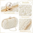 thumbnail image 5 of CAILDANL Women Pearl Evening Handbags Beaded Clutch Purses for Wedding Bridal Party Prom, 5 of 7