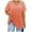 Orange, variant on WCMZJ Women Plus Size Tops Cut Out V Neck Short Sleeve Blouses Side Slit Dressy Casual Tunic Tops to Wear with Leggings Black 3XL