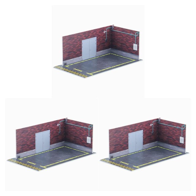Decodeary Car Model Diorama Parking Scenery 124 DIY for Model Car Stunning and Realistic Type C 3PCS