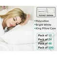 thumbnail image 5 of GOLD TEXTILES 100 Pack Polycotton Pillowcases Standard (21''x32'') , White T-200, 5 of 8