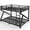 Black-a, variant on Aukfa Queen over Queen Metal Bunk Bed with Heavy Duty A-Frame Support Design, 2 Side Ladders, Low Profile, Black