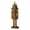 Khaki-7.8in, variant on Antique Gold Standing Nutcracker Floor Statue, Vintage Textured Resin Christmas Soldier Nutcracker Ornament, Indoor Holiday Home Decor