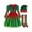 F10-Green, variant on FYDUU Toddler Kids Christmas Outfits Set Boys Girls Santa's Helper Elf Outfit For Kids Xmas Holiday Party Outfit Hat Socks 4 Pcs Performance Dress Up 1-2 Years