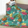thumbnail image 6 of Fuzoiu Pineapple Print Ultra-Soft Micro Fleece Blanket,All Seasons Flannel Throw, Lightweight Blanket for Bed, Sofa, Couch, Movie Night, Camping, and Travel-60"x50", 6 of 7