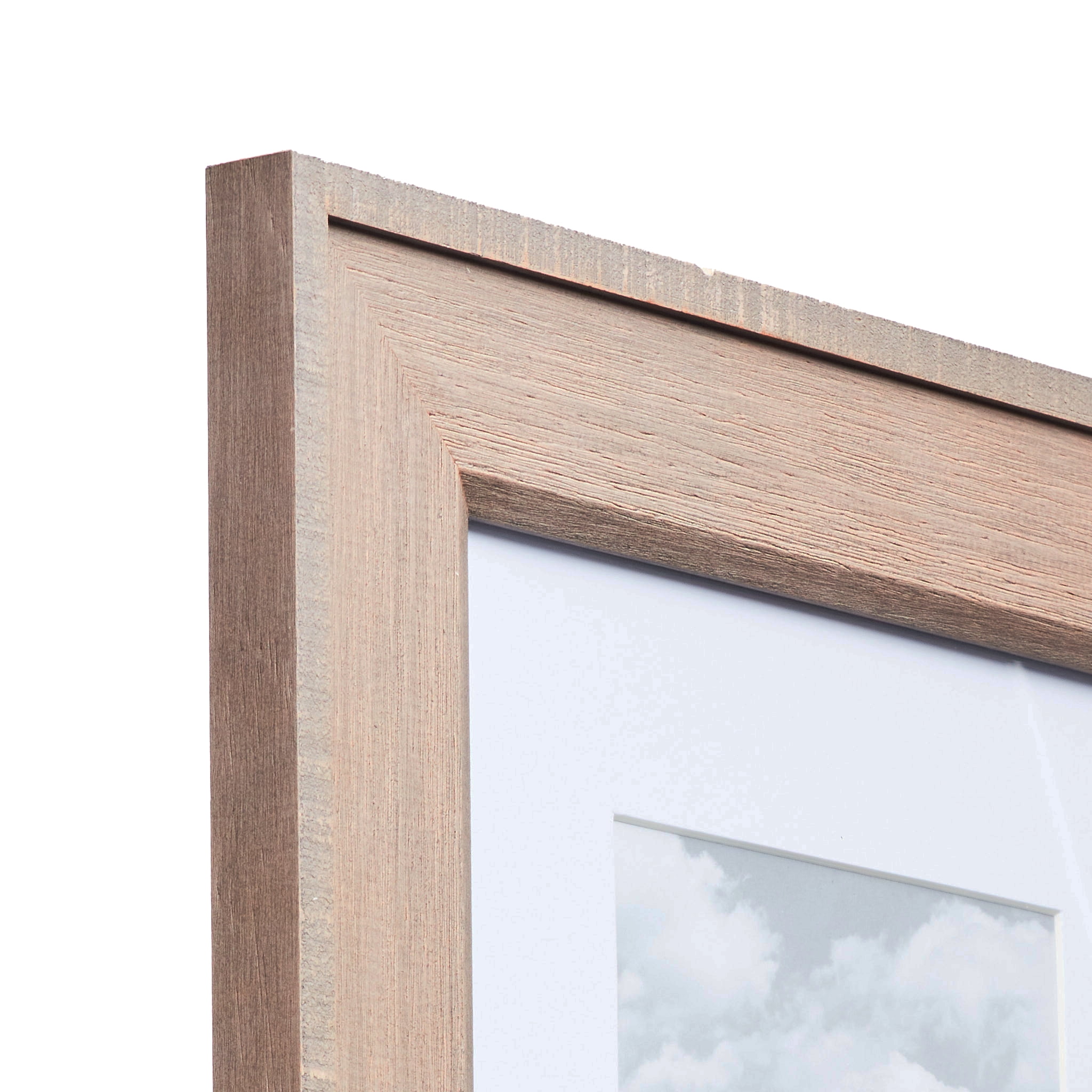 Mainstays 8"x10" matted to 5"x7" Rustic Wood Tabletop Picture Frame