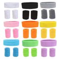 thumbnail image 6 of 1 Set Sweatband Set Reversible Soft Breathable Athletic Elastic Sweat Bands for Sports, 6 of 7