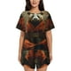 thumbnail image 1 of Fotbe Jungle Meditating Panda Conjunto de Pijama Estampado para Mujer, 2 Piezas, Ropa de Dormir con Camiseta de Manga Corta y Shorts Suaves-3X-Large, 1 of 6