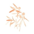 thumbnail image 2 of Scarvey, Emma 12x14 White Modern Wood Framed Museum Art Print Titled - Blush Olive Branch IV, 2 of 4