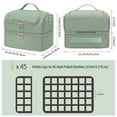 thumbnail image 3 of Nail Polish Organizer Case Holds 45 Bottles & Nail , Portable Travel Bag with Double Layer Design, 3 of 6