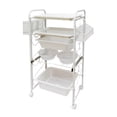thumbnail image 1 of FixtureDisplays Chariot de Beauté Roulant avec Accessoires de Rangement Supplémentaires et 4 Roulettes, Blanc, 1 of 4