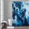 thumbnail image 5 of Ocean Waves Bathroom Shower Curtain, Realistic Sea Nautical Style Nature Waterproof Washable Soft Bath Curtain for Bathtub Decor with 12 Hooks&Grommet, 48x72 Inch, 5 of 9