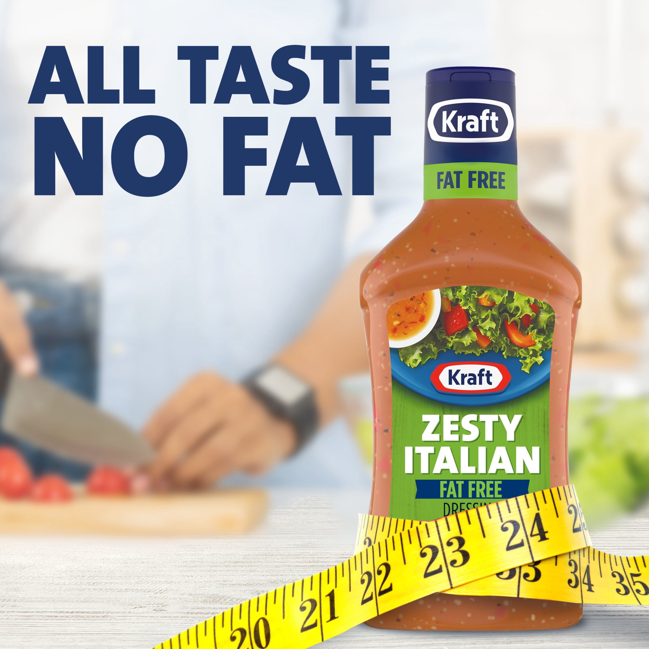 Kraft Zesty Italian Fat Free Dressing, 16 fl oz Bottle
