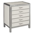 thumbnail image 2 of Home Fare Modern Shimmer 5 Drawer Accent Chest in Silver, 2 of 6