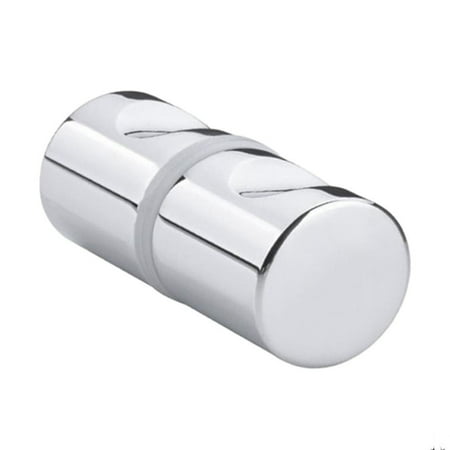 

Zinc Alloy Bathroom Shower Door Handle Knob Single Groove Chrome Plated 30mm