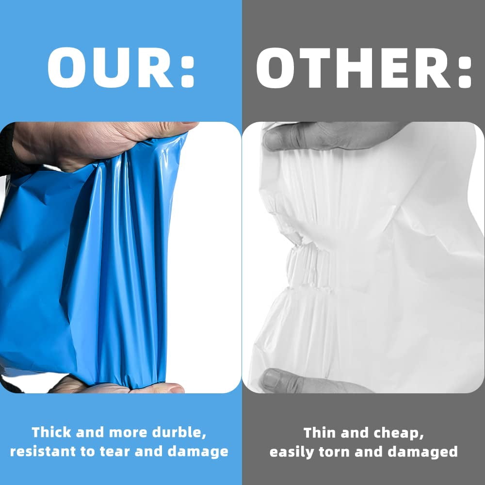 Polysells 6x9 inch Poly Mailers Shipping Envelopes, Postal Mailing Bags, 100 Pcs, Blue