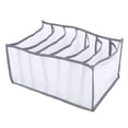 thumbnail image 2 of Clothing Organizer, Odorless Durable Wardrobe Clothes Organizer Premium Fabric  For Socks White 7 Grids, 2 of 8
