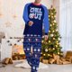 thumbnail image 1 of Pantalones De Camisa De Otoño Conjunto de pijama familiar de 2 piezas con cuello redondo estampado azul para padres e hijos traje diario Ygjytge Papá Azul Xxl para Hombre, 1 of 8