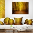 thumbnail image 4 of Designart Pathway in Green Autumn Forest - Photography Throw Pillow - 18x18, 4 of 5