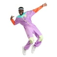 thumbnail image 5 of Men's 80's Purple Tracksuit Costume, 5 of 7