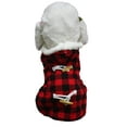 thumbnail image 2 of Petitebelle British Plaid Puppy Dog Fleece Hoodie (Red, Small), 2 of 4