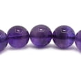 thumbnail image 2 of Natural Dark Amethyst Gemstone 10mm Round Beads Stretch Bracelet 7" Unisex, 2 of 2