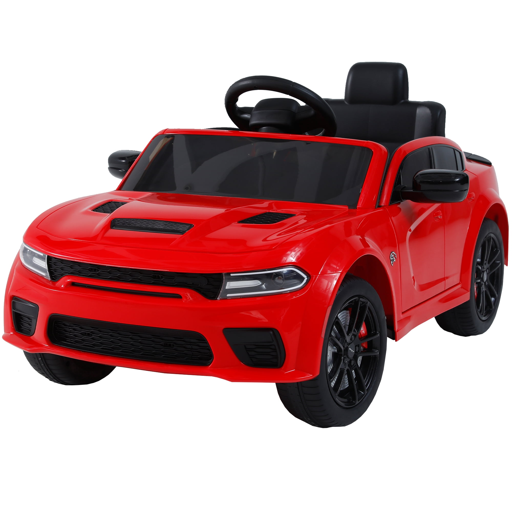 iRerts Red 12V Dodge Charger Ride On Cars with Remote Control, Kids