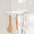 thumbnail image 2 of SOPOTUTU 1Pc Kitchen Wall Organizer with Multi-Function Cup Hooks, White POM ABS & Stainless Steel Design, 2 of 8