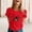 Red, variant on Graphic Tees for Women's T-Shirts Short Sleeve O Neck Top for Everyday Wear Lightweight Casual Tee Stylish Graphic Print Comfortable Versatile Women’s Apparel Blue XL