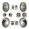 thumbnail image 1 of Transit Auto Front Rear Hub Bearing Assembly Coated Disc Brake Rotor and Ceramic Pad Kit (10Pc) for Car 2012-2013 Fiat 500 Hatchback with Turbocharged GAS engine Left Right Driver Passenger KBB-115028, 1 of 10