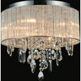 thumbnail image 1 of 9 Light Drum Shade Flush Mount with Chrome finish, 1 of 1