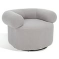 thumbnail image 6 of SAFAVIEH Couture Sadie Modern Faux Lamb Wool Solid Swivel Accent Chair, Light Grey, 6 of 14