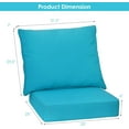 thumbnail image 6 of ZOPan Patio Cushion Set with Pillow, Deep Seat and Back Cushion, Outdoor Chair Pads with Ties, Cushion Replacement for Patio Furniture, Waterproof 6 Inch Thick Indoor Floor Cushion, 6 of 11