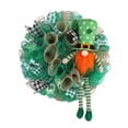 thumbnail image 2 of FastXmas St. Patrick's Day Green Decoration Shamrock Wreath with Gnome for Front Door Sign Wall Signs Spring Decoration, Sign Welcome Hanging for Home Decor Party Outdoor Indoor Decor(15.7"*15.7"), 2 of 7