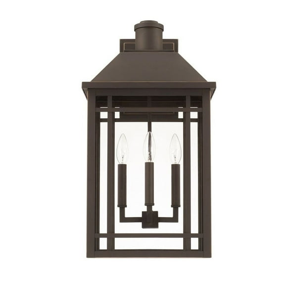 Capital Lighting Braden 3-LT Outdoor Wall Lantern - Oiled Bronze - 927131OZ