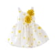 thumbnail image 4 of QISIWOLE - Vestido sin mangas con estampado de lunares y flores de verano para niñas pequeñas, falda y sombrero, traje en oferta, 4 of 4