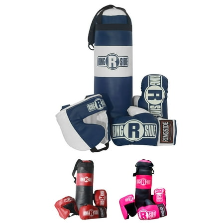Ringside Kids Boxing Set with Mini Heavy Bag, Gloves and Headgear - Royal Blue