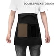thumbnail image 5 of GOOHOCHY WINOMO 1PC Unisex Short Waist Apron with Pocket for Chef Waiter Waitress (Black), 5 of 7