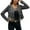 Grey, variant on Suede Fringe Snap Button Cardigan for Women, Lapel Collar Long Sleeve, Elegant Slim Fit Fall Outerwear, 1 Piece, S-XL
