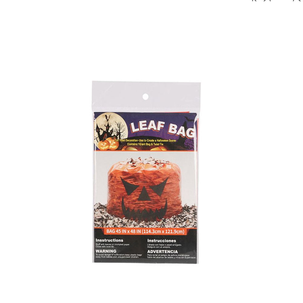 Plastic Yard Decor Happy Halloween Home Pumpkin Lawn Bag Pumpkin Trash