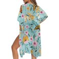 thumbnail image 3 of HELLHERO Long Bathing Suit Cover Up for Beach High Quality Fabrics Casual Loose Women Long Beach Cover Up for Swimwear Butterfly Floral, 3 of 3